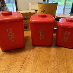 Vintage Red Canister 