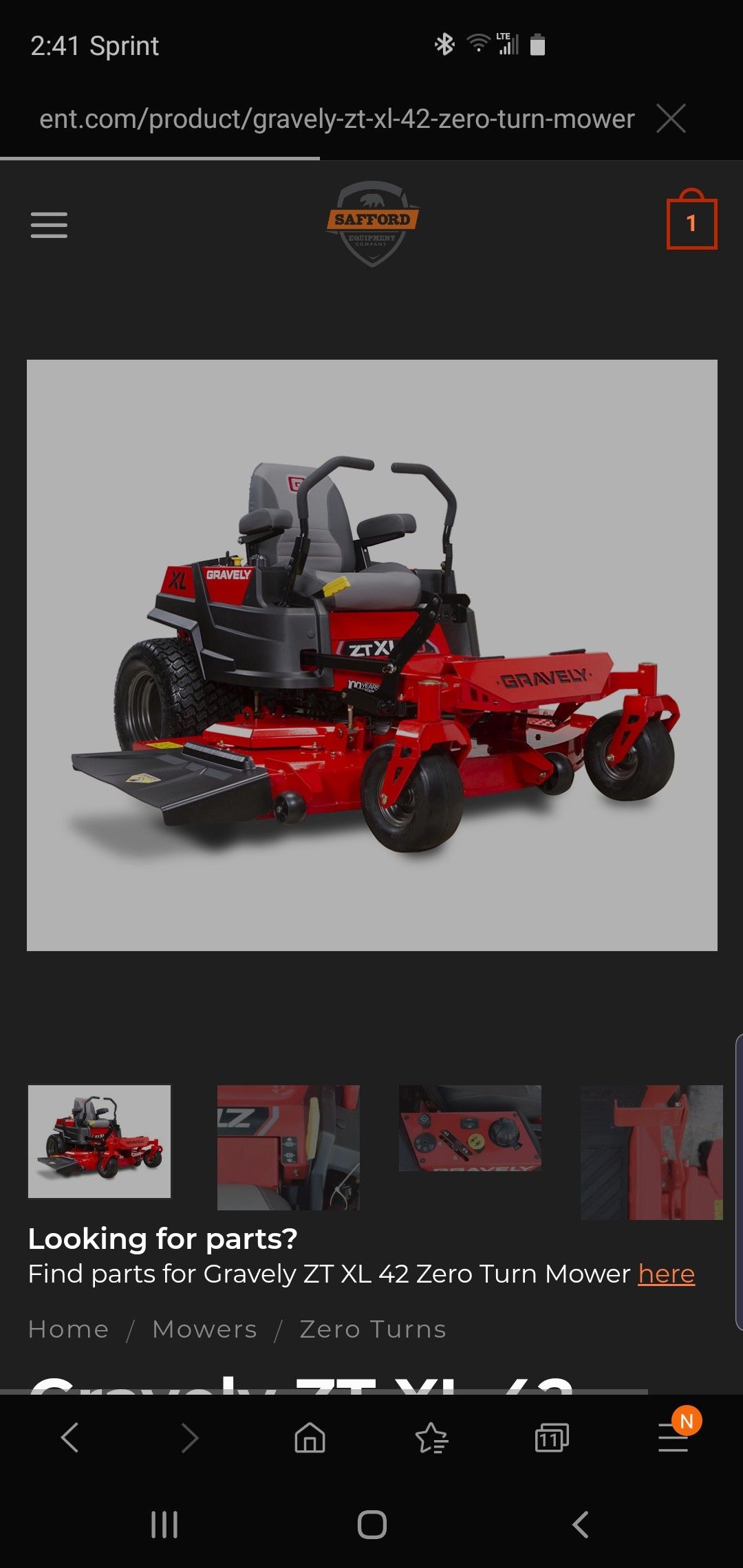 Gravely zero turn zt xl-42