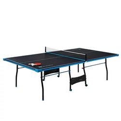 MD Sports Official Size Table Tennis Table Black/Blue - 