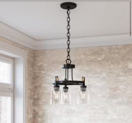 Home Decorators Collection Knollwood 3-Light Chandelier Blackened Bronze