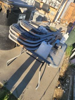 Folding Chairs and glass table