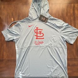 St. Louis Cardinals — Dri Fit Short Sleeved Hoodie — Size XL
