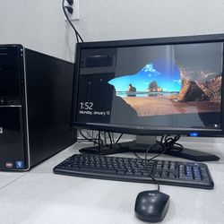 HP Pavilion Desktop PC Bundle w/ 23" Acer Monitor - Quad-Core, Non Hard drive 