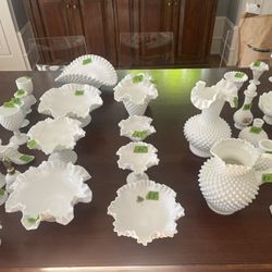 Vintage hobnob milk glass collection- Estate Sale 