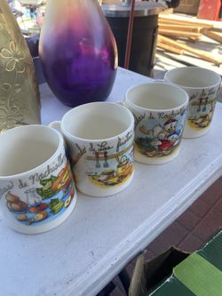4 Vintage Zacatecas Mugs 