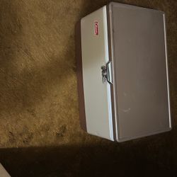 1970s Coleman ice cooler chest with bottle openers on both sides and great condition no holes no tears no nothing