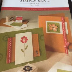 NEW Stampin' Up! For You Phrases Simply Sent Card Kit Boxed Craft Wood Stamps