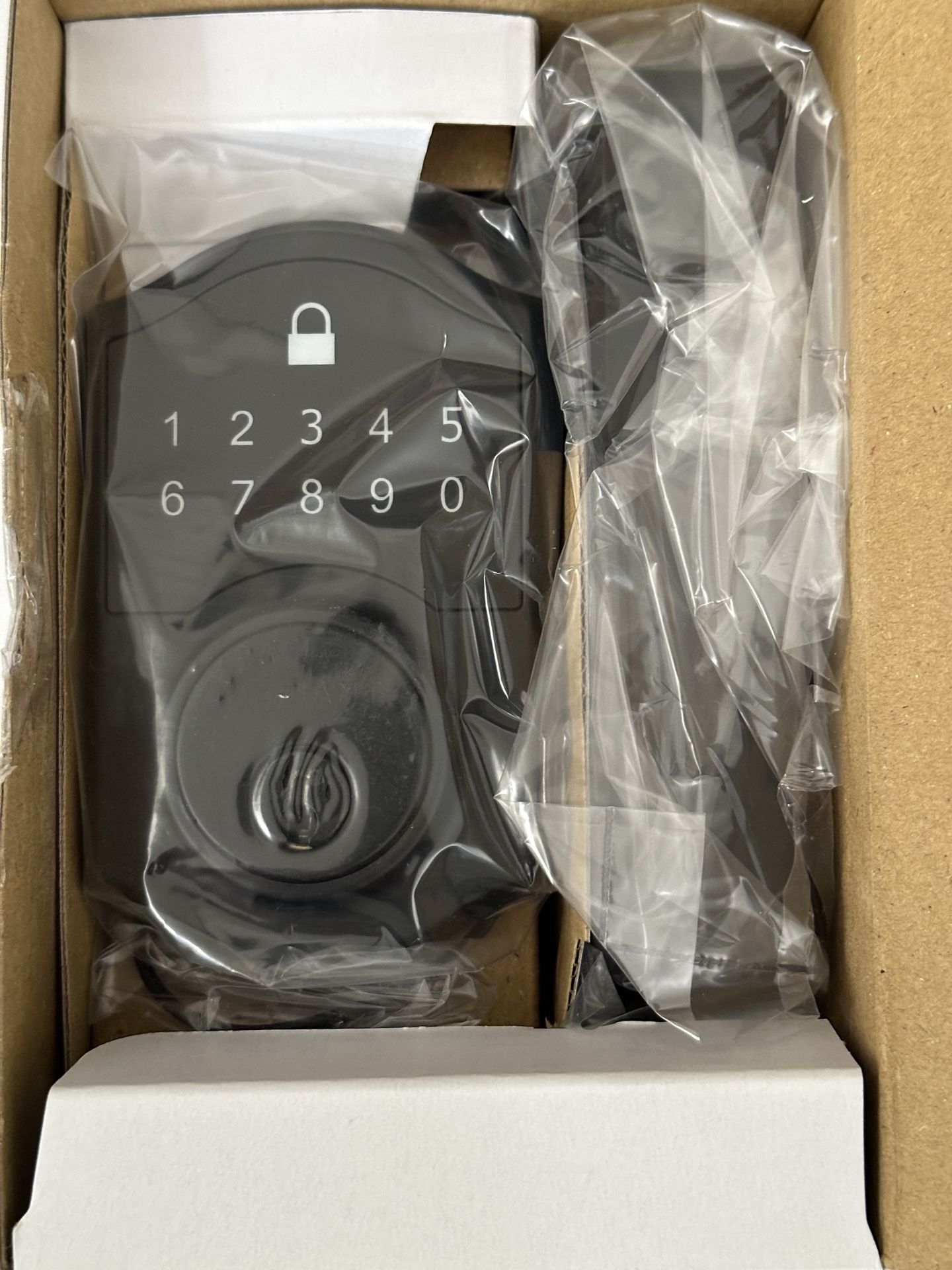 Defiant Castle Matte Black Compact Touch Electronic Deadbolt New!!! Time delay locking with up to 20 user codes Can be re-keyed to match an existing K
