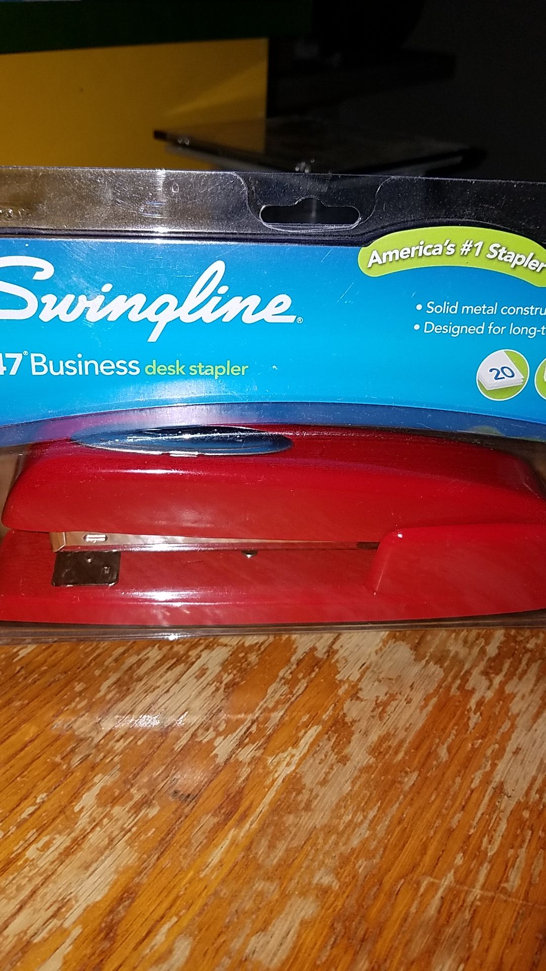 Brand new Swingline 747 business desk stapler in Rio red... Retails for $24 at Office Depot
