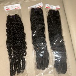 100% Human Hair Curly Burmese Bundles 26 28 30 
