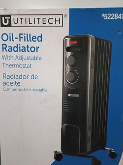 Utilitech Oil-Filled Radiator with Adjustable Thermostat