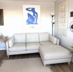 Couch with Ottoman + Pillows