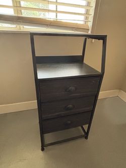 3-Drawer Fabric Nightstand