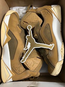 Jordan True Flight Wheat/White Leather High Top Sneaker