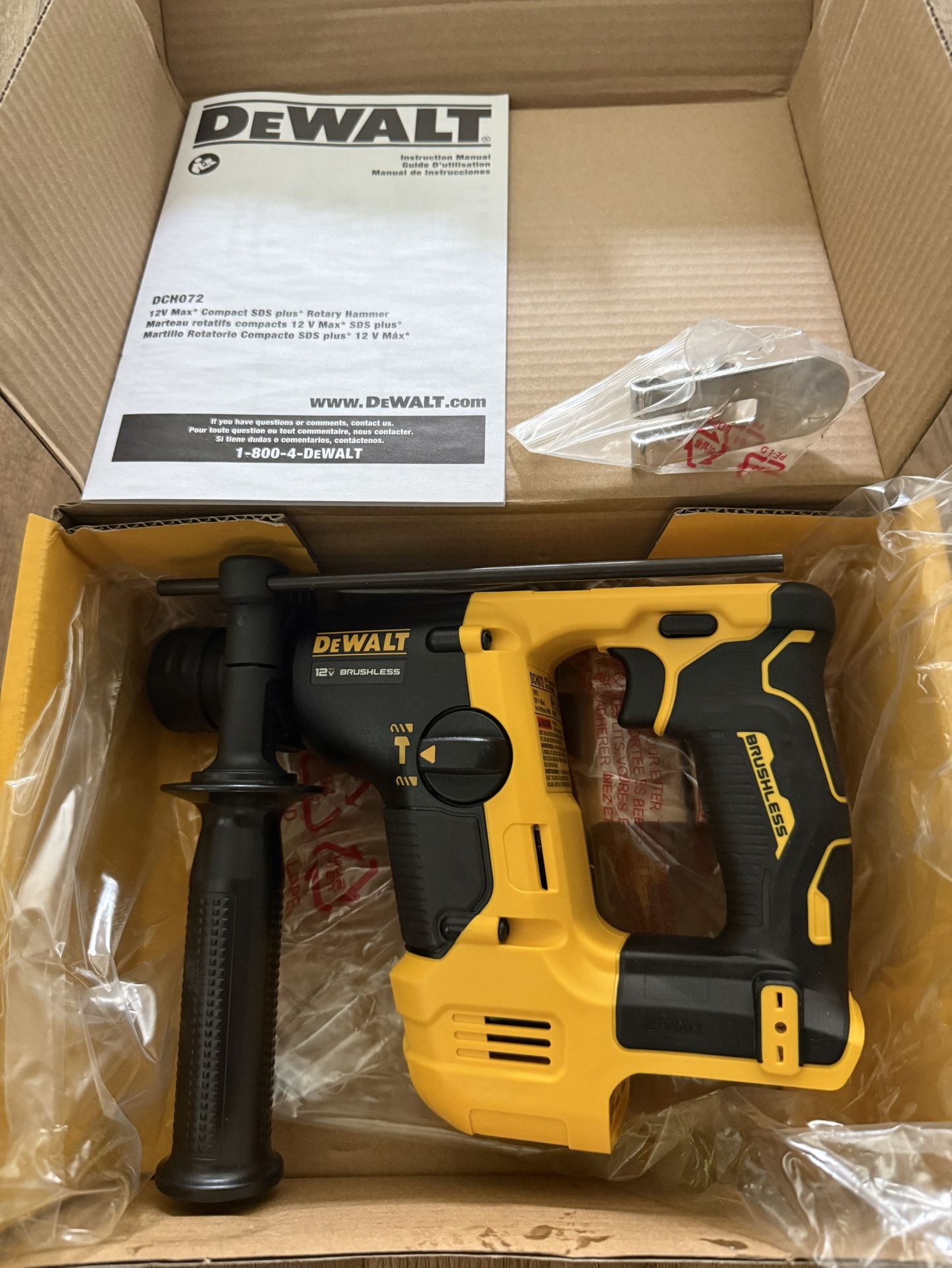 brand new DEWALT XTREME 12-volt max SDS-Plus SDS-plus Cordless Rotary Hammer Drill