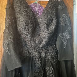 Black Lace Dress Size 24