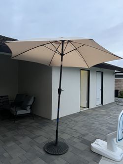9’ Ft beige Aluminum Umbrella
