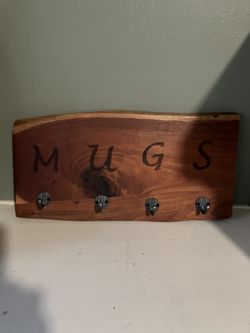 Wood Mug Rack 