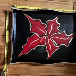 Unique Painted Wooden Serving Tray