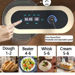 🔥Brand new🔥 900W Stand Mixer 8 QT kitchen Dough mixers LED Touch Screen Adjustable Speed Electric Household Mixers With Bowl,Dough Hook,Whisk And Be