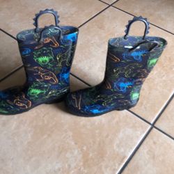 Dinosaurios Raining Boots With Ligths