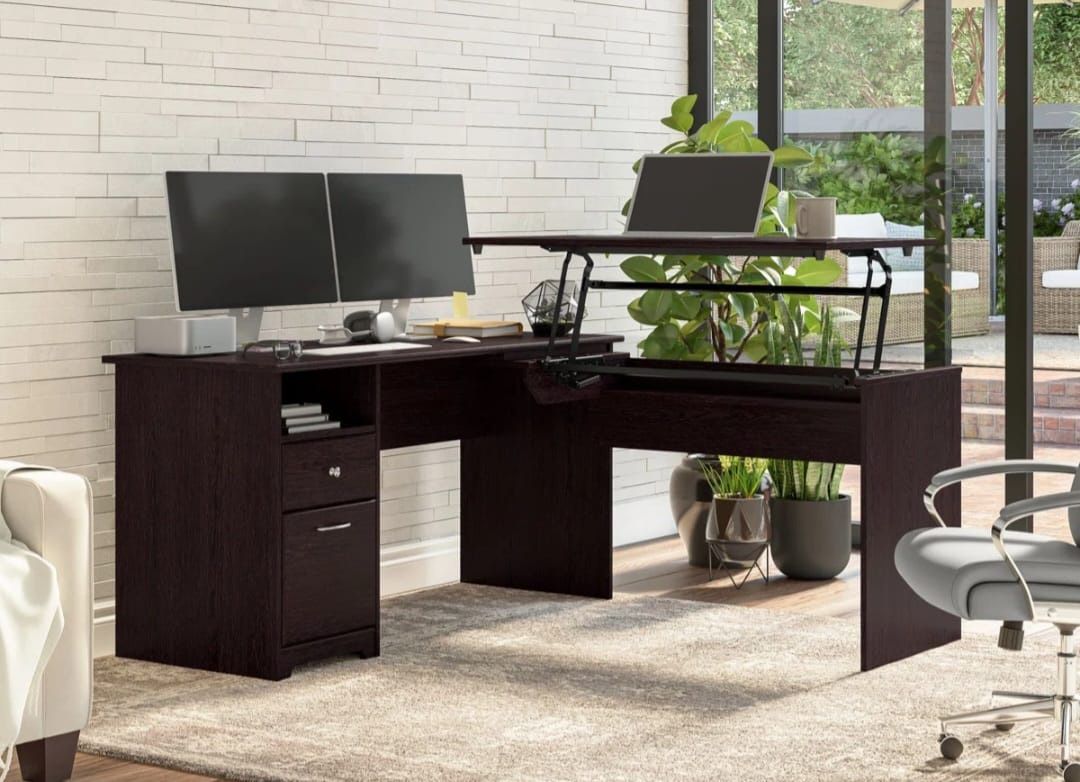 Executive L shaped Sit Stand Desk
