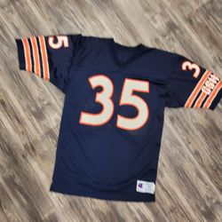 Vintage Champion NFL Chicago Bears #35 Football Jersey Navy Blue Adult Size 44 - Daaa Bearsss!!!