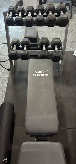 Dumbbell weight set and adjustable bench