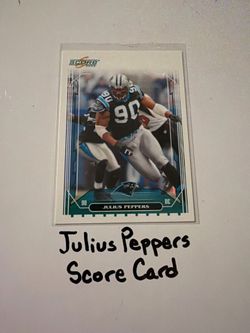 Julius Peppers Carolina Panthers Hall of Fame DE Score Card.