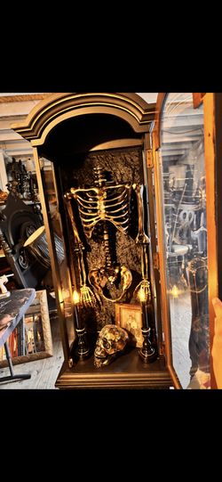 Gothic Victorian skeleton dark haunted cabinet