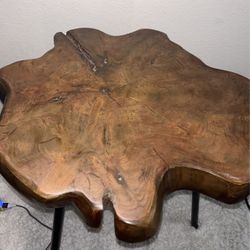 Cut Out Amberwood End Table