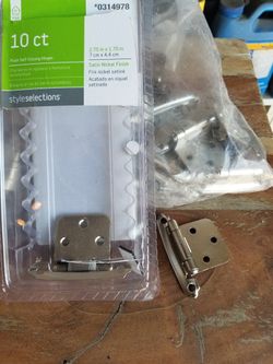 Satin Nickel Finish Hinges 10 Ct.