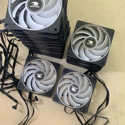 iBuyPower Pc Cooling Fans. White RGB. Compatible With Hub