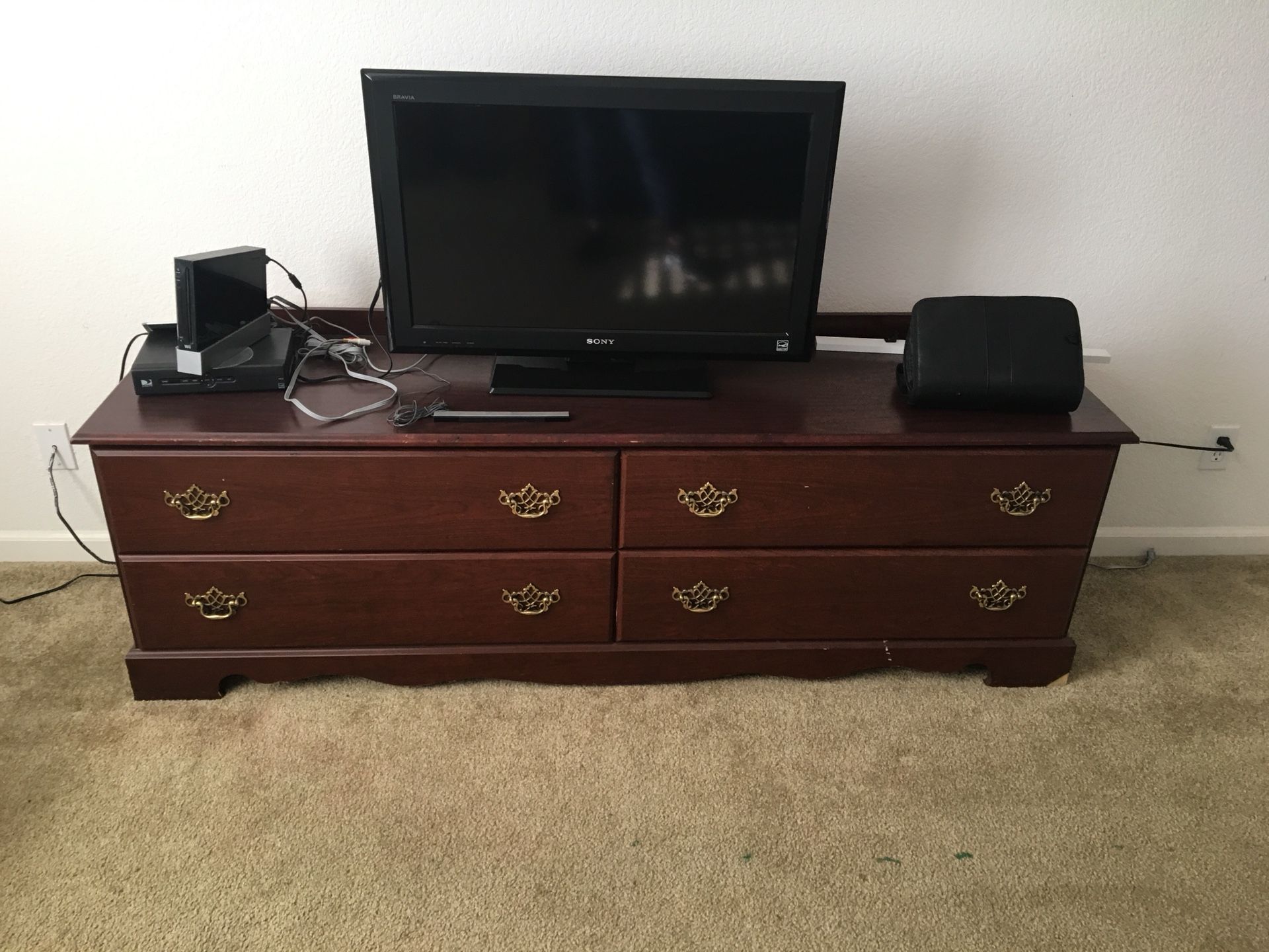 Wood tv stand