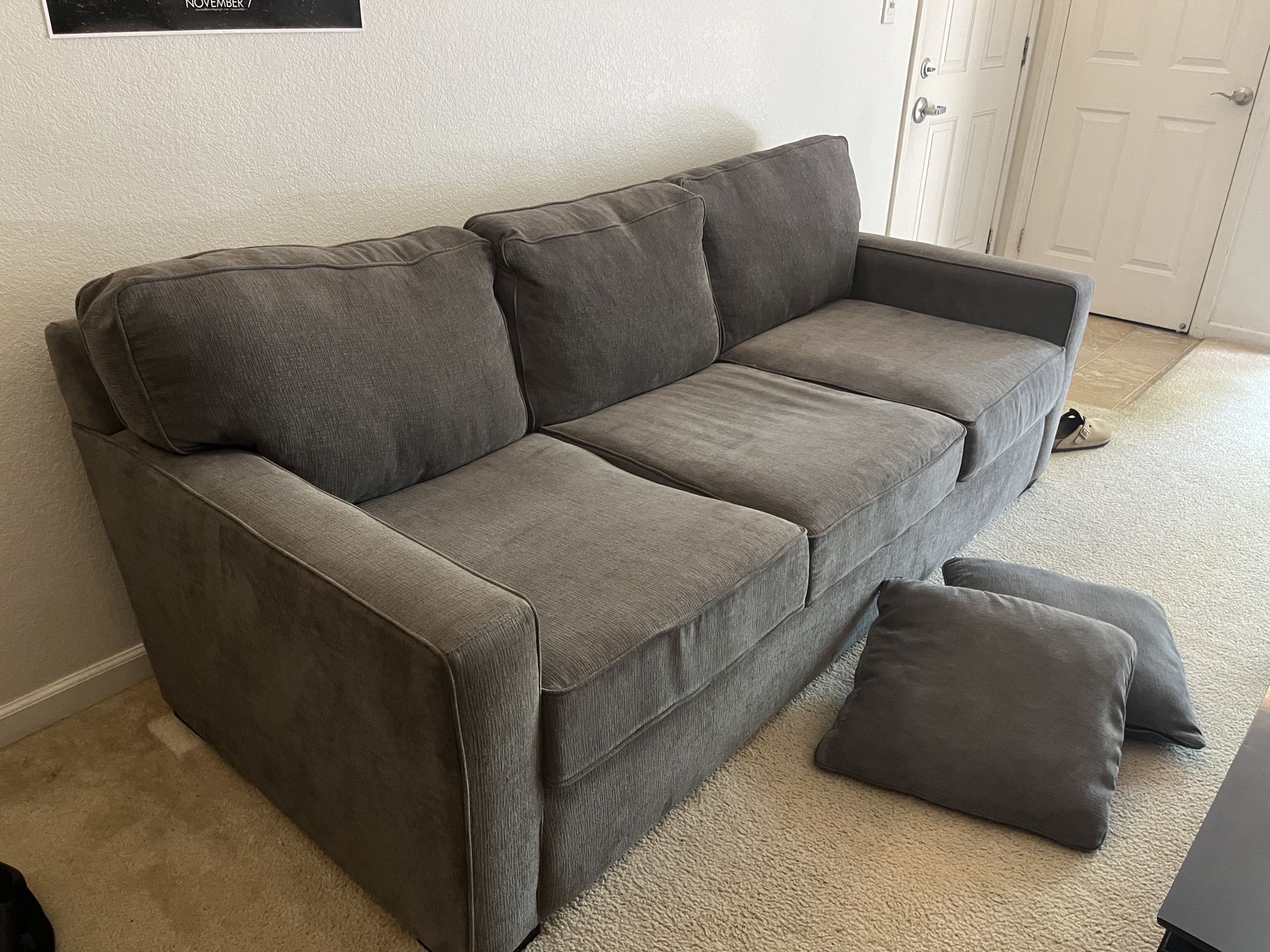 Like New Grey Polyester Couch