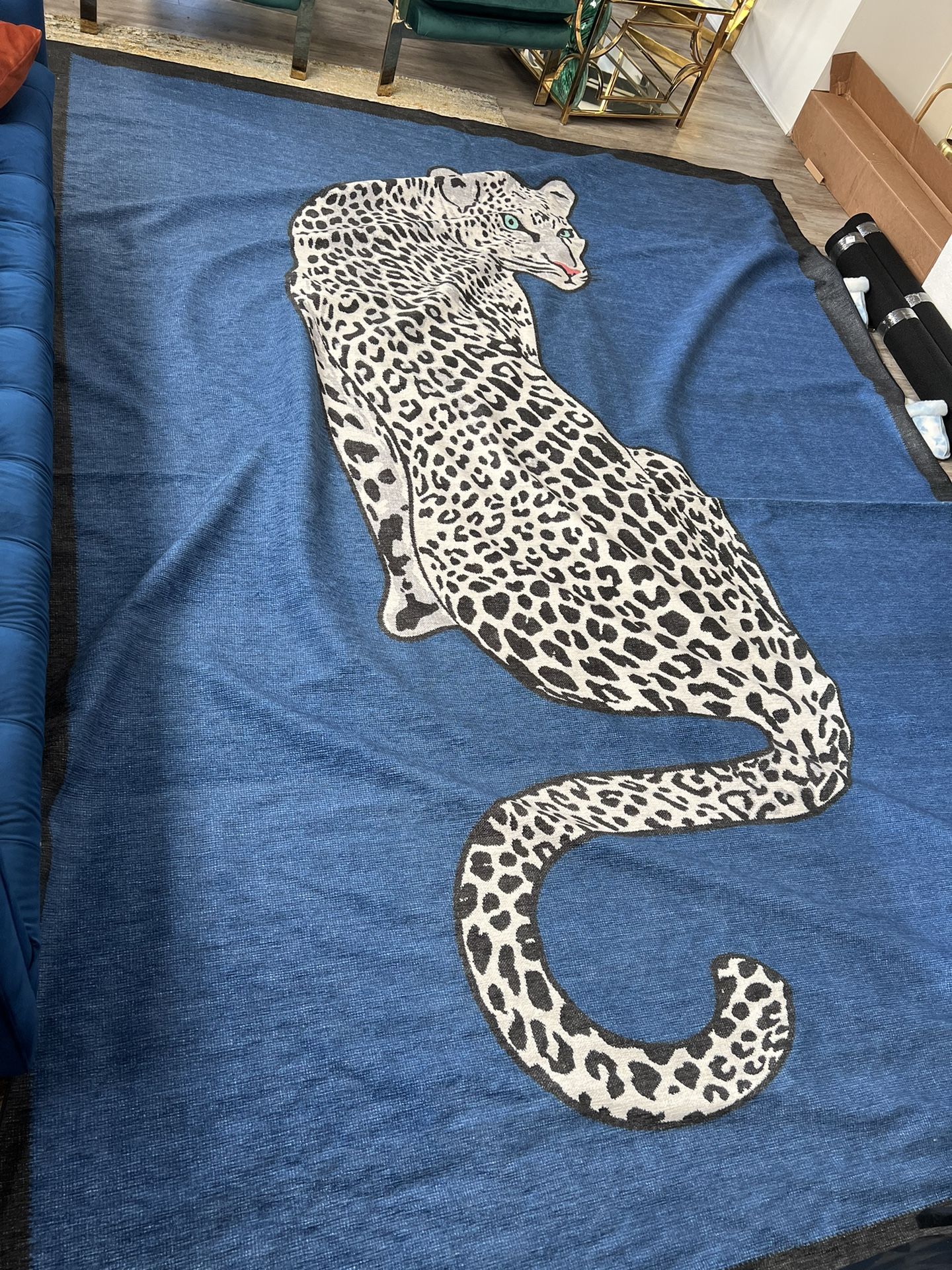 Brand New With Box - 9x12 Ruggable Snow Leopard Rug By Jonathan Adler