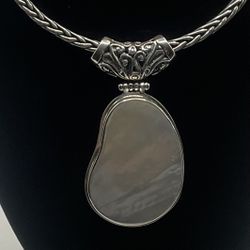 Sterling  Silver & Mother Of Pearl Pendant by ALS