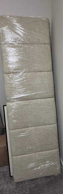 Beige Linen King Head Board