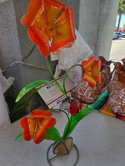 Moren q bonito adorno planta con su mariquita  a  $35
