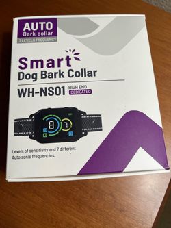 Dog bark collar “No Shock” uses sound and vibration rechargeable