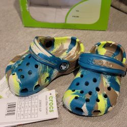 Marbled Baby Crocs NEW 
