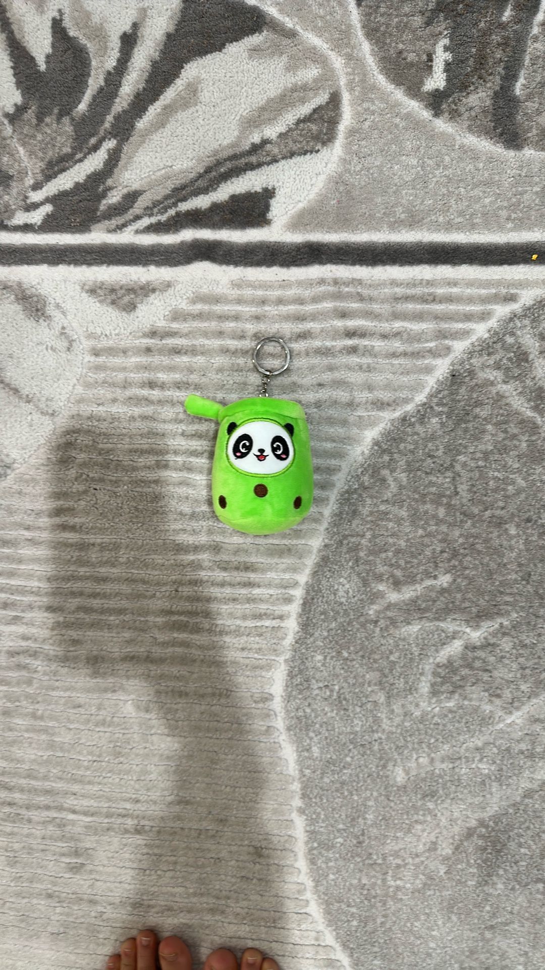 Cute Panda Boba Plushie Keychain.