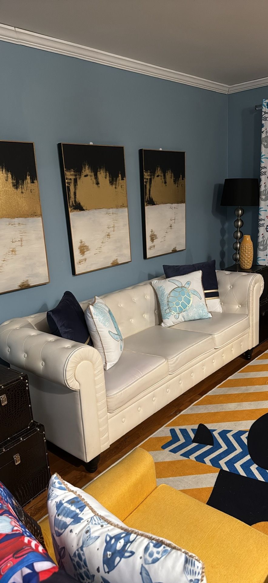 White Leather Sofa