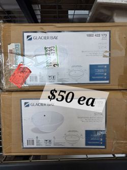 Glacier Bay 16" Round Vessel Bathroom Sink – Brand New – Only $50