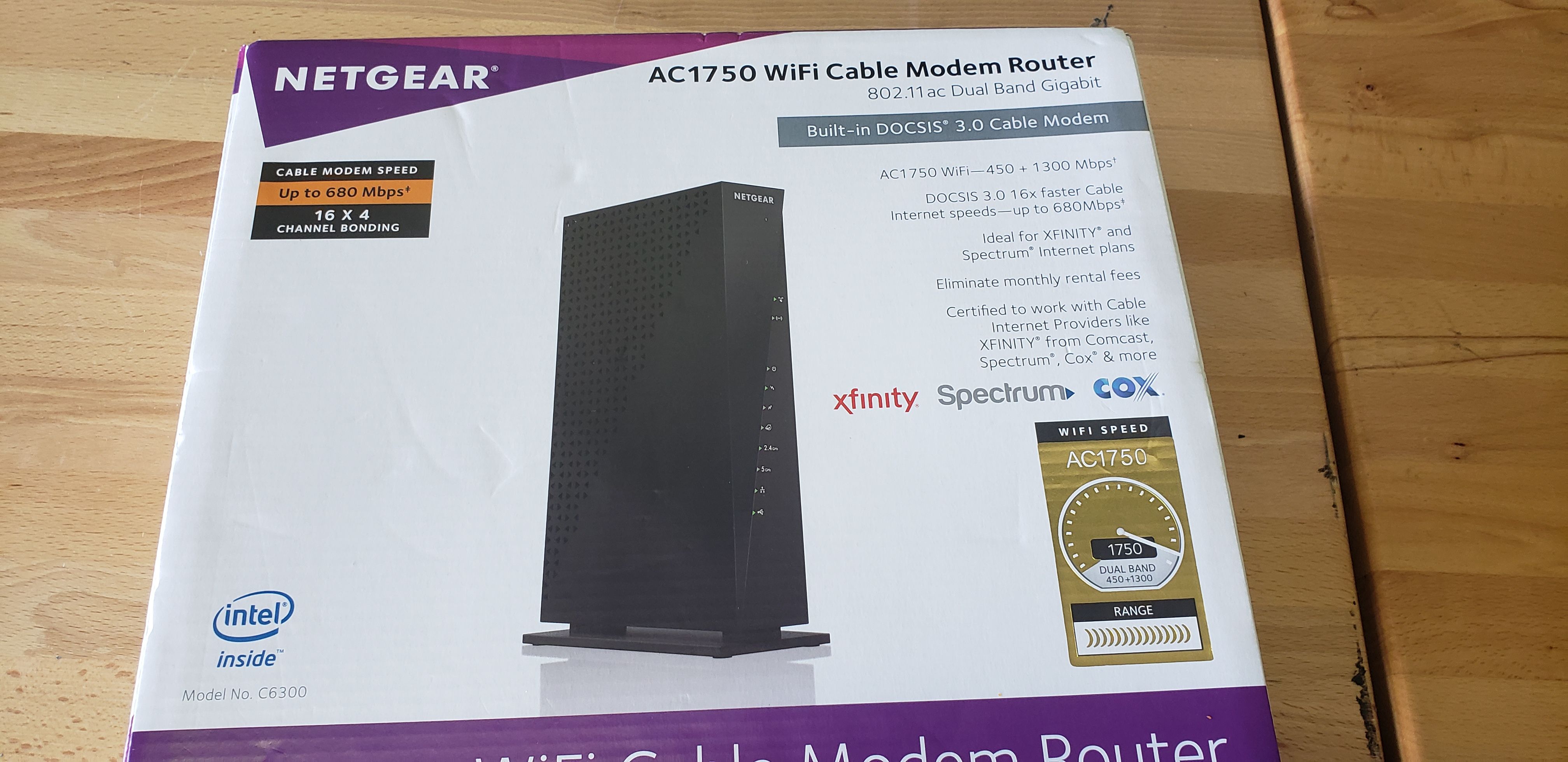NEW! Netgear C6300 AC1750 WiFi Cable Modem Router