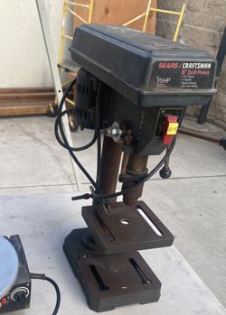 Used 8” drill press, 1/2” chuck speed range.