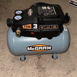 McGraw Air Compressor 3 Gallons 110 Psi