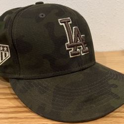 Dodgers Armed Forces Camo New Era Fitted Hat Size 7 1/4