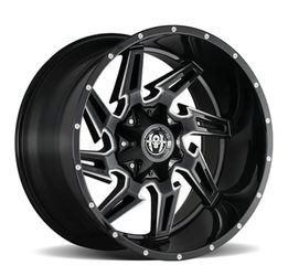 HARDCORE OFFROAD HC05 26x12 6x135/139.7 -44 106.2 GLOSS BLACK & MILLED-SET OF 4