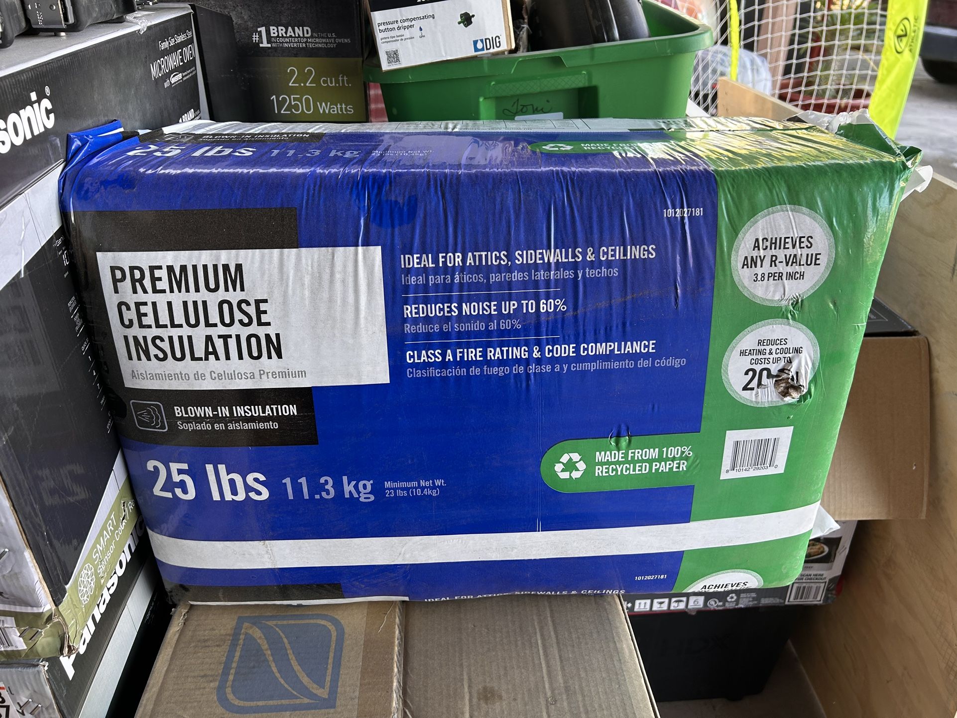 20 Bags Of Blown-In Cellulose Premium Insulation 25lbs Bags
